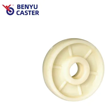 White Nylon Manual Hydraulic Truck Forklift Wheel